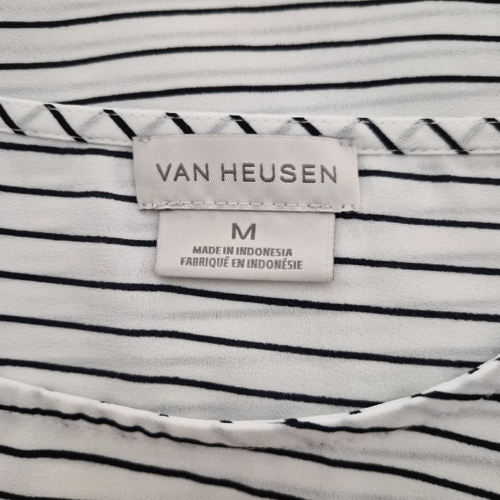 Van Heusen Black and White Striped Top